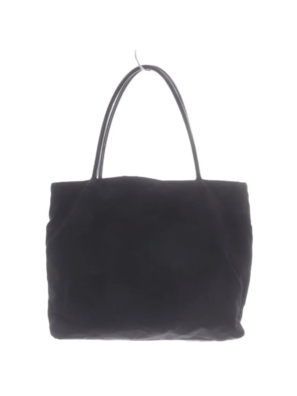 Prada Tote Bag Triangular Plate Nylon Black